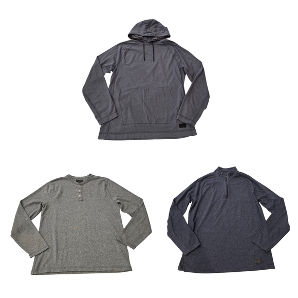 Abercrombie & Fitch Other - Abercrombie & Fitch Bundle Pullover Hoodie Henley 1/4 Zip Shirt Mens Large